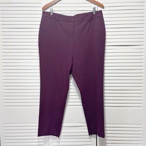 Worthington Women’s Purple Ankle Zipper Trousers Pants Size 12